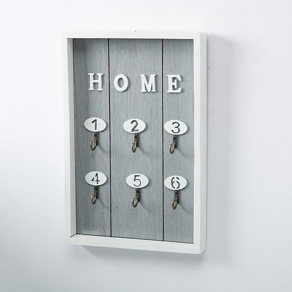 Toolix Utility Hooks Wall Mounted Key Hook Rack Wood Floating Storage Shelf For Home Wall Decorations