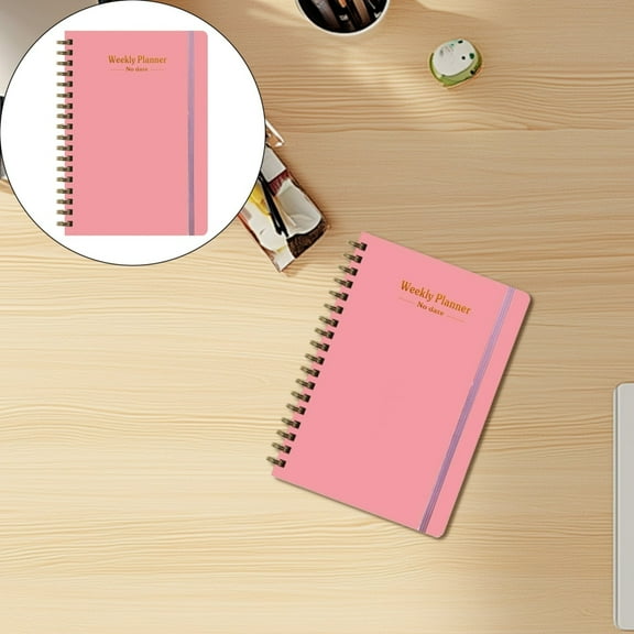 Toolix Weekly Planner Undated Weekly Schedule Planner Regolden Book To Do List Notebook Calendars Organizers Habit Journal For Man & Women Binding Pocket Pen Loop