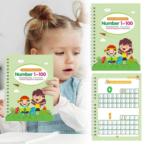 Toolix Writing Workbook Reusable Handwriting Workbook Number Alphabet Tracing Book