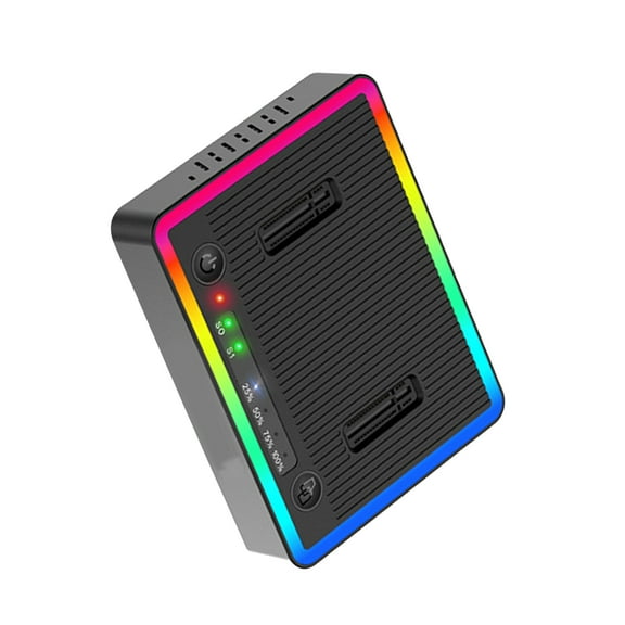 Toolless Docking Station with Double Bay Double Protocols Solid Disk Reader Supports Offline Cloning USB3.2 20Gbps