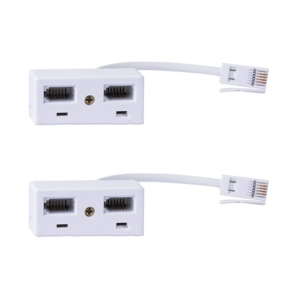 Toolless Installation Telephone Connectors Cable 2 Way Socket for Voice Transmission in Workplaces