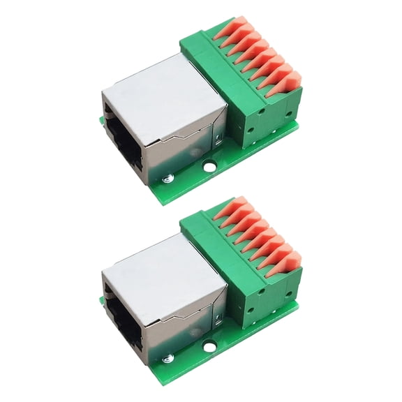 Toolless RJ45 Female Terminals Adapters DIN Rails Mount 8Pin Networking Connectors PCBs Interfaces For Industrial Controls Systems