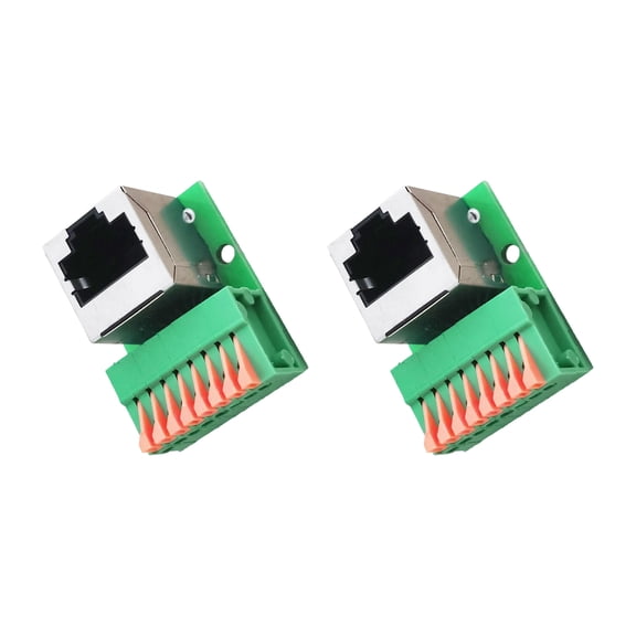 Toolless RJ45 Female Terminals Adapters DIN Rails Mount 8Pin Networking Connectors PCBs Interfaces For Industrial Controls Systems