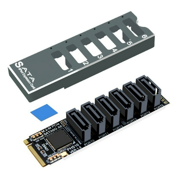 Toollessly PCIe to 6G Adapter Card 6 Por for and Servers Expansion with Power Management