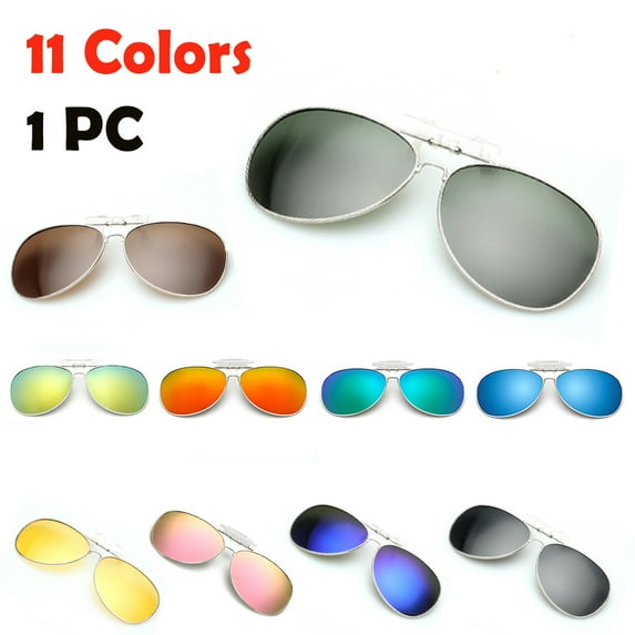 Tooloflife Polarized UV Protection Clip Unisex Sunglasses, Multicolor