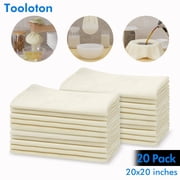 Tooloton 20 PCS Reusable Cheesecloth, 20x20 Inch, 100% Cotton Unbleached