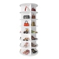 thumbnail image 1 of Tooloton 7-Tier Revolving Storage Carousel for Shoes & Handbags, White, 1 of 5