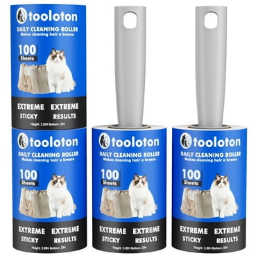 Tooloton Extra Sticky Lint Roller, 400 Sheets, 4 Pack