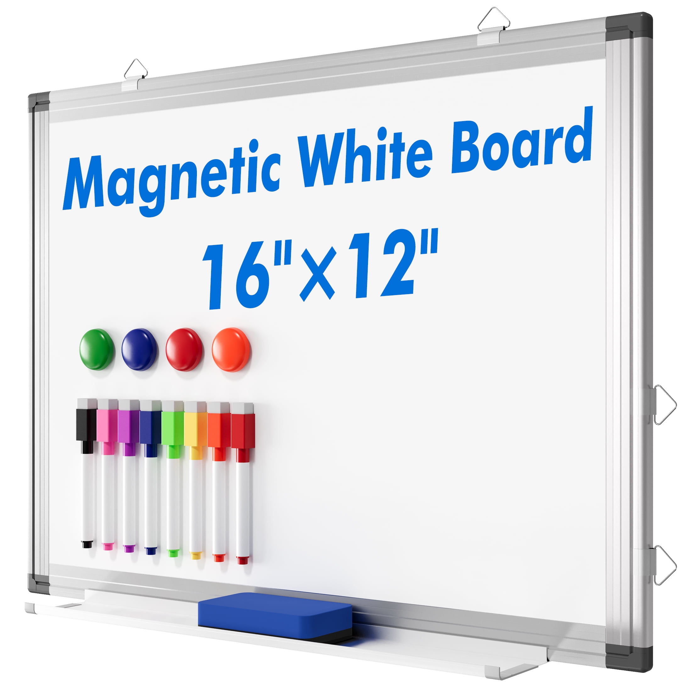 Tooloton Magnetic Whiteboard Dry Erase Board for Wall, 16" X 12" Hanging Small White Board