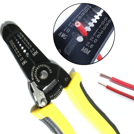 Tools 10-24 AWG Wire Stripper Wire Cutter 7 Inch Cutter Slip Resistance Material Blade PVC-coated Handle