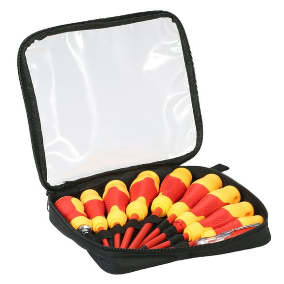 Tools 10pcs 1000V Insulated Screwdriver Set With Magnetic Slotted And  Bits Soft Grips Electricians Electrical Work Repair Tools