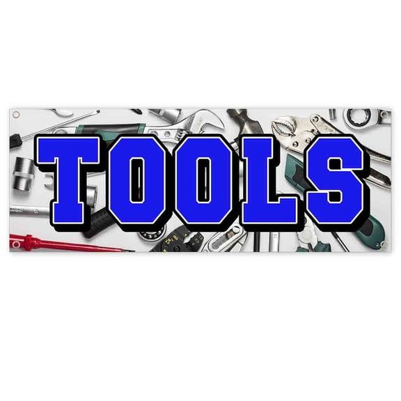 Tools 13 oz Banner | Non-Fabric | Heavy-Duty Vinyl Single-Sided With Metal Grommets