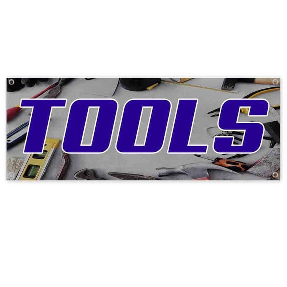 Tools 13 oz Vinyl Banner With Metal Grommets