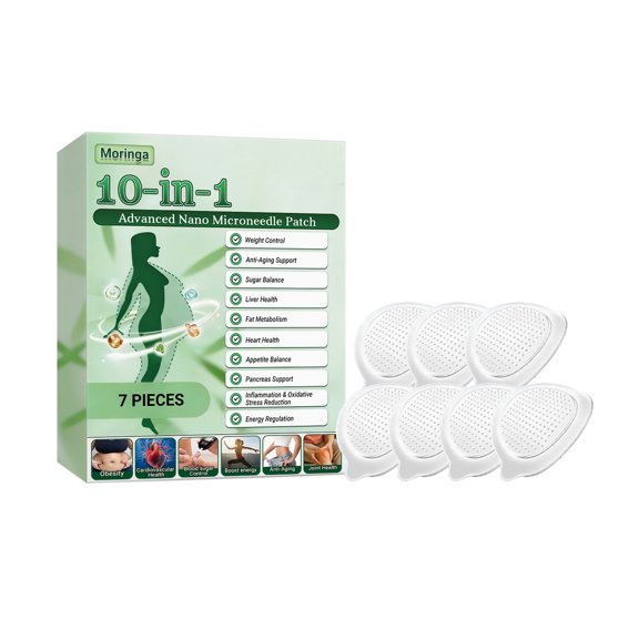 Tools 2026 New Moringa 10-In-1 Nano Microdarts Patch, Moringa Patches, Natural Body Slim Patchs For Women And Men, Suitable For All Skin Types