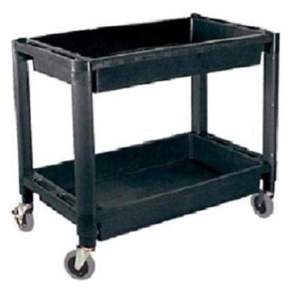 Tools 7016 Heavy-Duty Plastic 2-Shelf Utility Cart