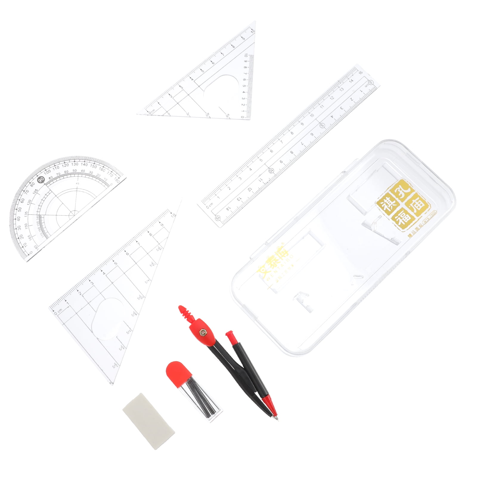 Tools Compass Set Drafting Ruler Supplies Swing Arm Protractor Mutitool 7 Piece Student