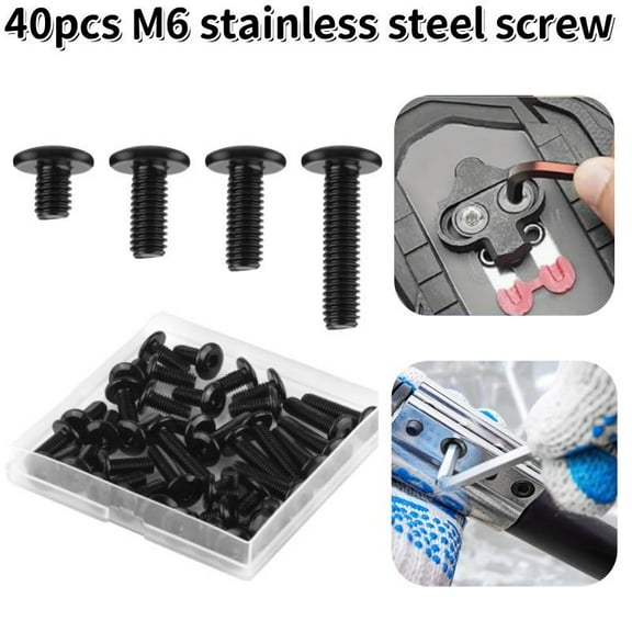 [Tools & Hardware] A Set of 40 Pcs M6 Screws Kit,8/14/16/25mm Screws with Storage Box,Stainless Steel Screws in 4 Lengths,Suitable for Repair and Assembly