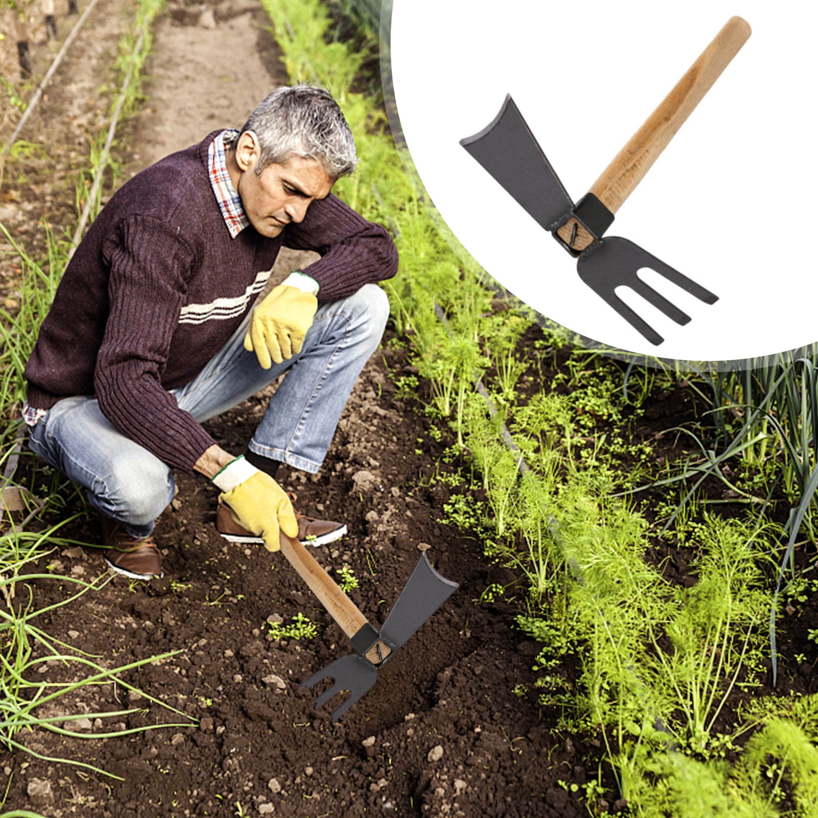 Tools Hoe and Cultivator Hand Tiller - Stainless Steel Blade - Heavy ...