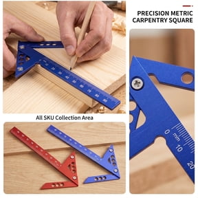 Tools & Home Improvement, Blue Carpentry Square, Precision Measuring Metal Ruler, 0-180 Degree Adjustable Angle Ruler, Portable Marking Gauge, 6X3.5X2.5 Inch L-Type
