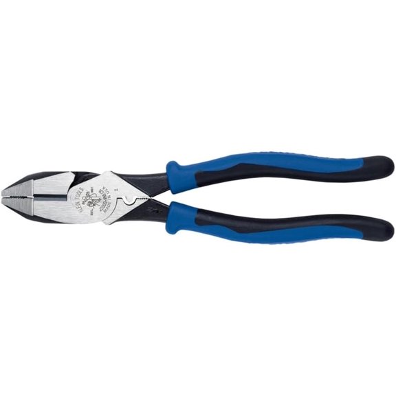 Tools J2000-9NECR Lineman's Pliers, Crimping, 9-Inch, Made in USA, For Non-Insulated Connectors-Lugs-Terminals, Cuts ACSR, Screws and Nails, High-Leverage, Induction Hardened Knives, Heavy Duty