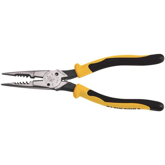 Tools J206-8C Long Nose All-Purpose Spring Loaded Pliers, Made in USA, Forged Steel with Dual Material Journeyman Handles
