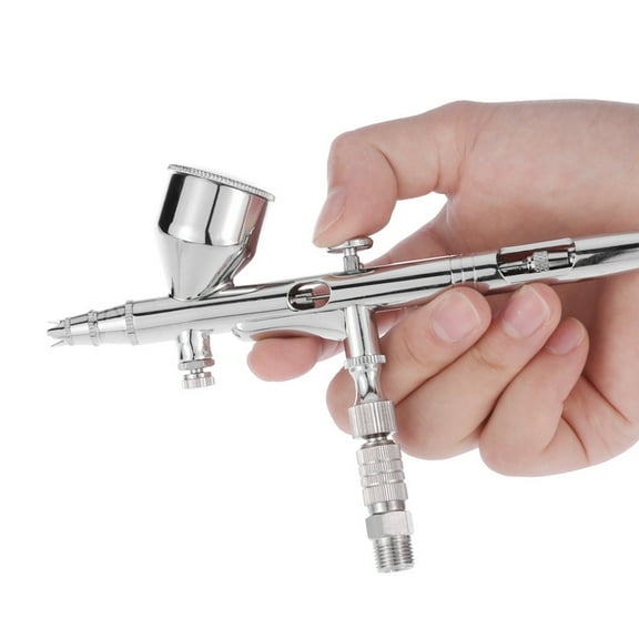 Tools,Model Body Nail Air Brush 0.2/0.3/0.5mm Airbrush Kit Nail Air Brush Art Craft Paint Brush 0.2/0.3/0.5mm 9cc Craft Paint Model Kit Set Feed Paint Model Body Car Art Craft Silver