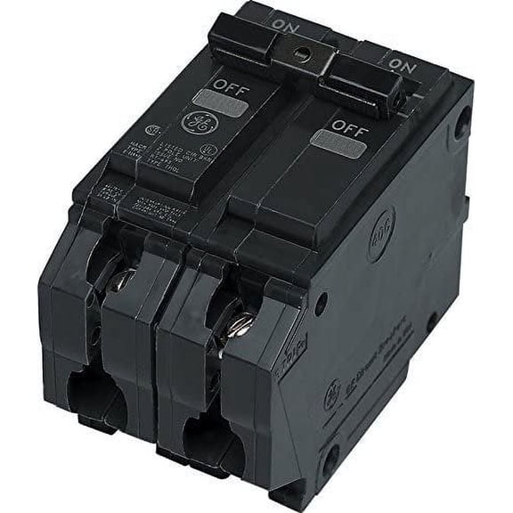 Tools & More General Electric Circuit Breaker THQL2120 Thick Series - 2-Pole 20 Amp Indoor & Outdoor Use, NEC-Compliant