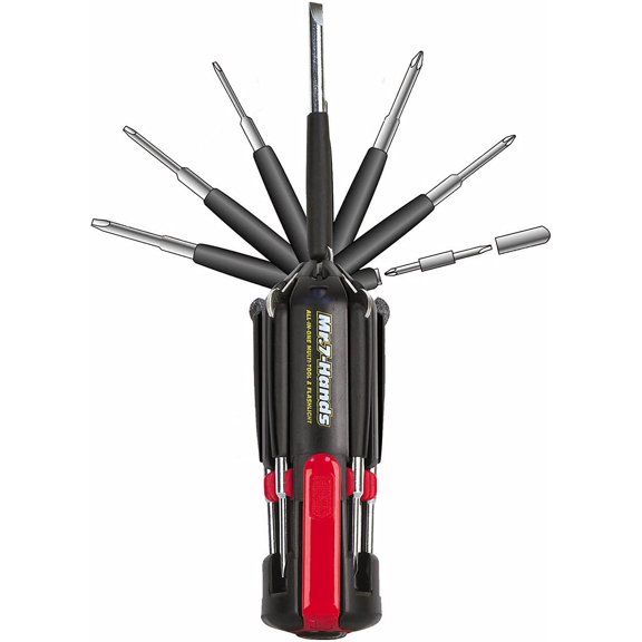 Tools Mr. 7-Hands, Patented, 8 in 1 Screwdrivers with Worklight - DT1019