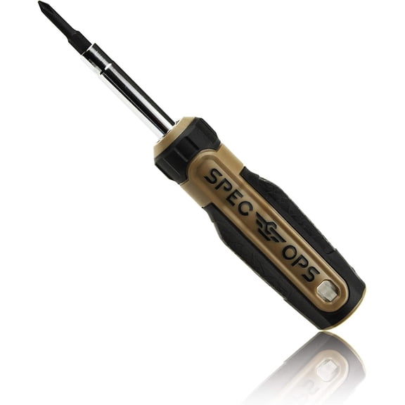 Tools Multi-Bit Screwdriver for Tool Belt, Tool Box, Magnetized Double-Sided Bits and Cr-Mo Steel Shaft, Standard, 6-in-1
