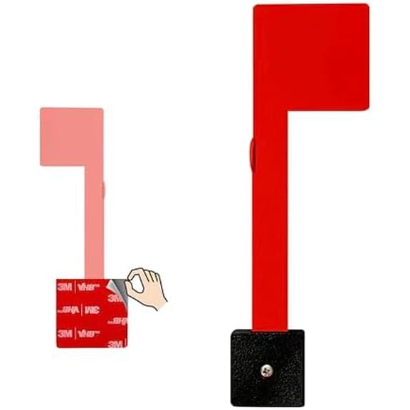 No Tools Needed with Optional Screws Mailbox Flag Replacement (Pack of 1) – Weather-Proof Strongest Adhesive Red Flag for Mailboxes Outside – Two Installation Options
