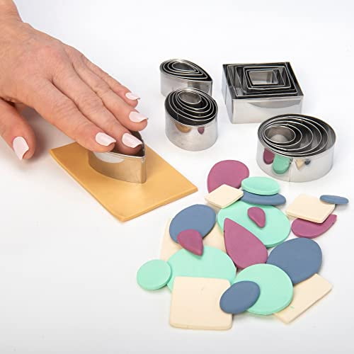 Tools Stainless Steel 6 Piece Square Cutter Set. Nested, Graduated ...