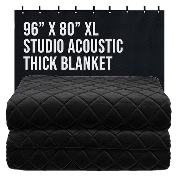 Tools Studio 96" x 80" XL Pro Studio Sound Dampening Thicker Blanket - Easy Hanging - Metal Grommets - Light Blocker, Acoustic Treatment Blanket, Insulated, Sound Reducing