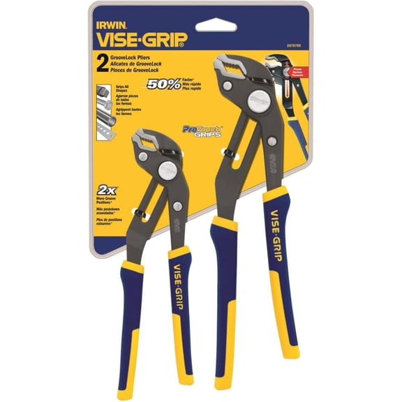 Tools Vise-Grip GrooveLock Pliers Set, V-Jaw, 2 Piece, 2078709