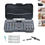 Toolsons Multi Tool Set,24 In 1 Magnetic Ratchet Screwdriver Set,Multi Tool Set,24-in-1 Magnetic Screwdriver Set with T-Handle Ratchet, Flexible Shaft, Ergonomic Grip, Portable CaseBlack