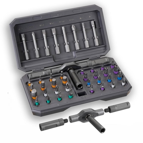 Toolsons Multi Tool Set, 42 in 1 Multitool Magnetic Screwdriver Set, Multi Bit Small Screw Driver Set, S2 Steel Bits, PH/SL/Torx/Hex/PZ, for Furniture, Electronics, Car
