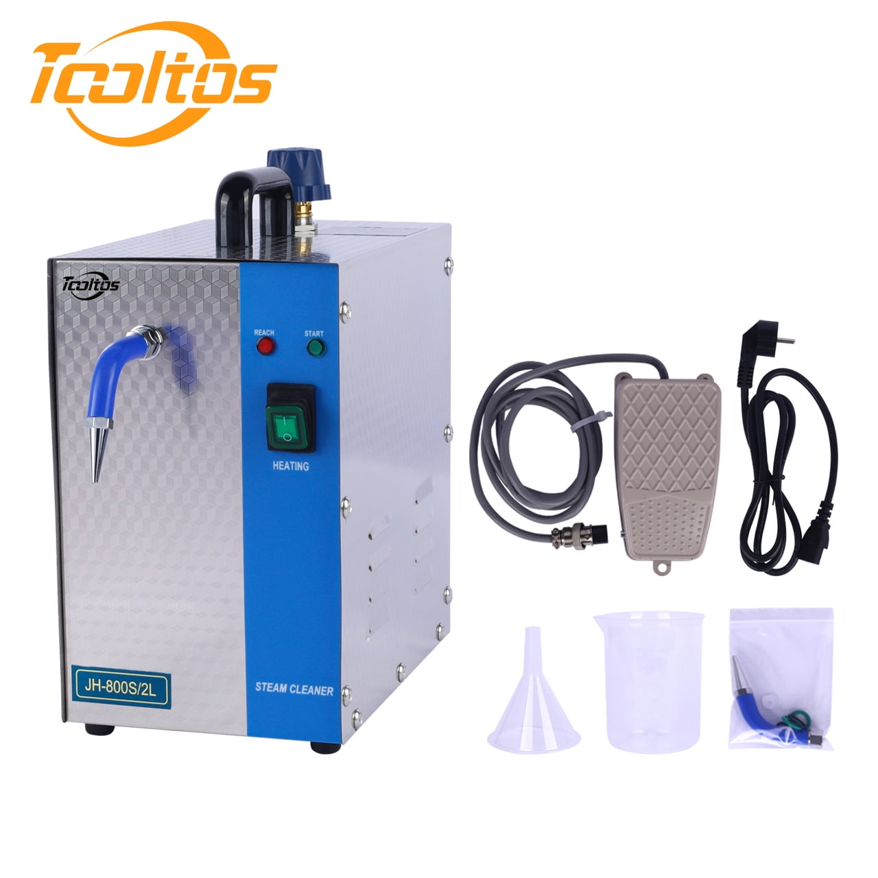 TOOLTOS 2L Gold Silver Stainless Steel Jewelry Steam Cleaner
