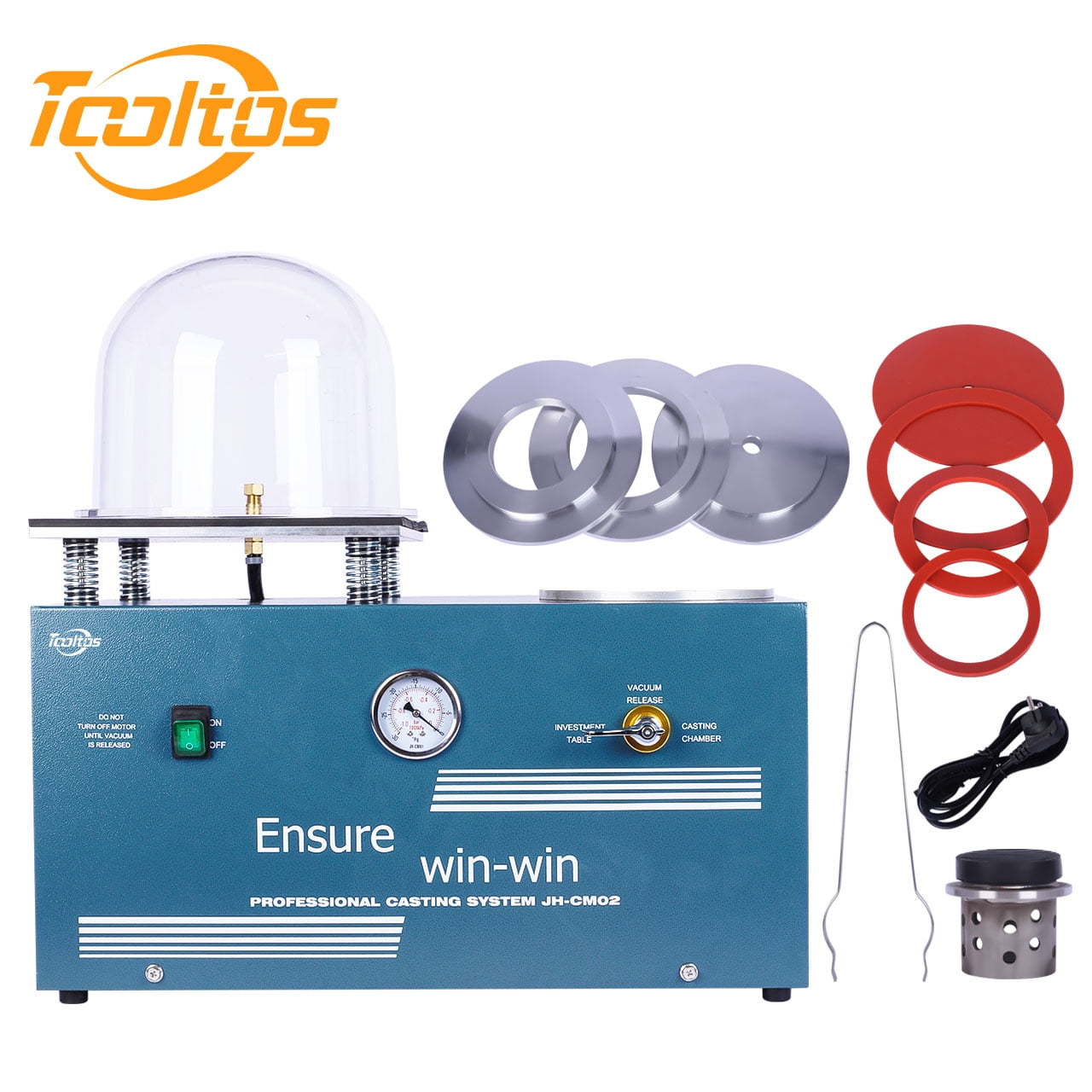 Tooltos 4L Lost Wax Method Jewelry Vacuum Investing Casting Machine