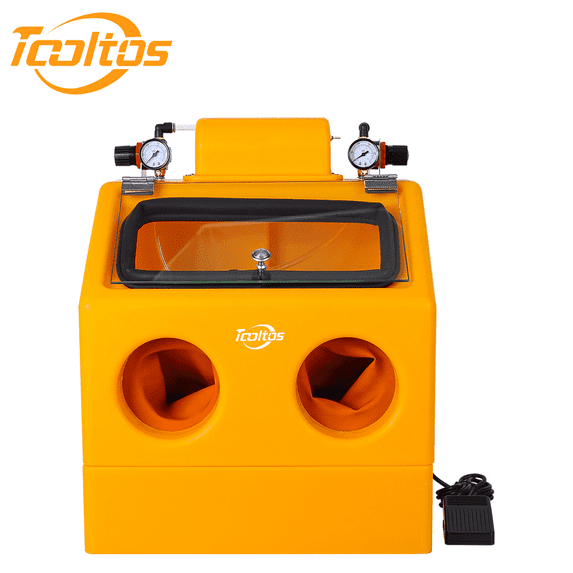 Tooltos Double Valve Jewelry Sandblaster Antique Gold Silver Wet and Dry Sandblasting Machine