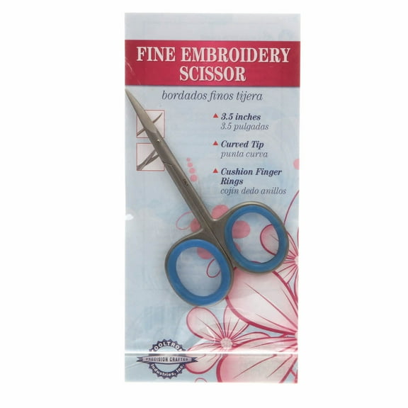 Tooltron 3 1/2 Inch Curved Tip Fine Embroidery Scissors
