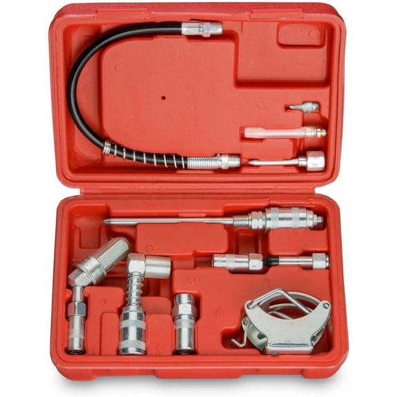 Tooluxe 61077L Multi-Function Grease Gun and Lubrication Accessory Kit