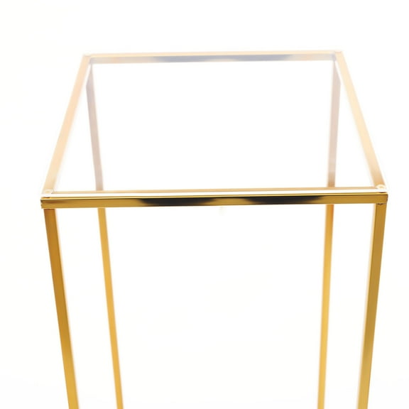 Toolven 2.62ft Wedding Centerpieces Stand - Metal Column Geometric Flower Stand, Gold Flower Display Rack Decorations for Weddings Party Decoration