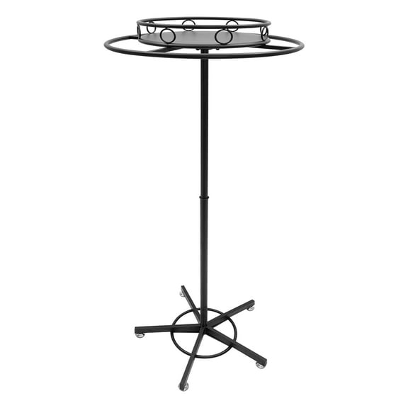 Toolven Black FloorStanding Round Garment Rack Adjustable Clothing Floor Shelf Rotatable