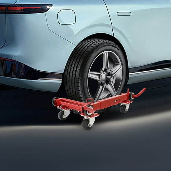 Toolven Car Skates Vehicle Positioning, Easy to Use with P-Type Pin, Heavy-Duty Steel, Adjustable Inner Width (13.77-16.53), Floor-Protective Wheels