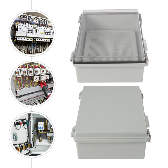 Toolven Electrical Box with IP67 Waterproof Rating, ABS Material, Large 15115.1in Size, Removable Grid Base Plate, Impact and Corrosion Resistance, Perfect for Smart Home Projects