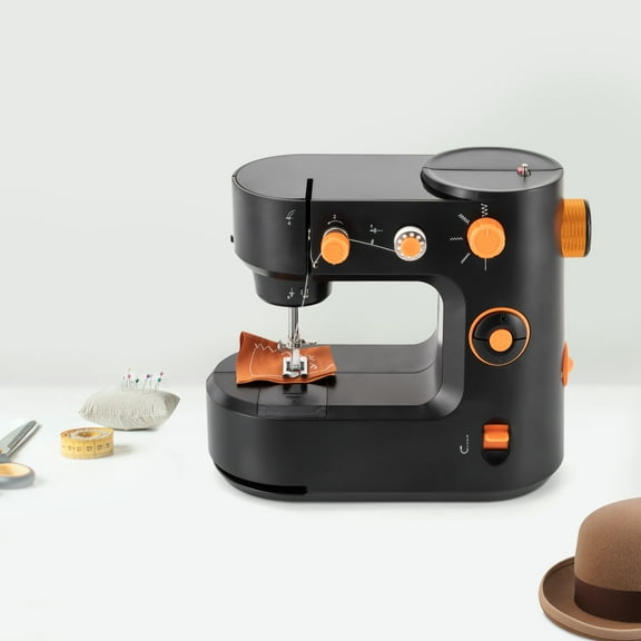 Toolven Portable Electric Sewing Machine, Dual-Speed Control, Compact & Lightweight, Sturdy ABS Construction, Ideal for Beginners, LED Lighting, Automatic Thread Winding