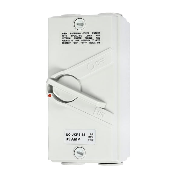 Toolven Reset Switch with 3-Pole Isolation, IP65 Waterproof, Silver Contact for High Conductivity, Easy Wall Mounting, Durable and Safe