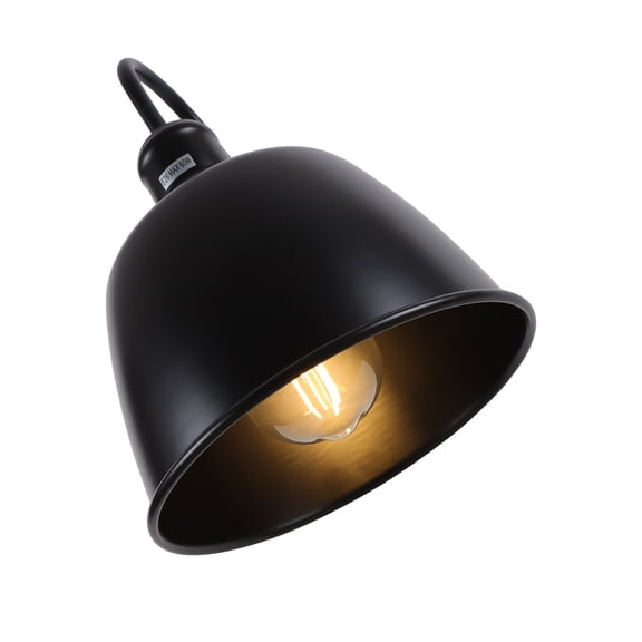 Toolven Set of 2 stylish wall lights, black shade, metallic luster, durable iron, UL-certified, perfect for home decor, office, or as a gift for family and friends