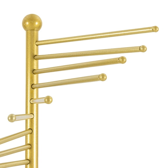 Toolven Spiral Retail Counter Display Rack, Durable Iron with Baking Paint Finish, Elegant Gold Color, Ideal for Retail Shops & Exhibitions