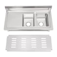 thumbnail image 1 of Toolven Stainless Steel Sink for Kitchen, Durable 201 Steel with Backsplash Baffle, Double Basin, and Easy-to-Install Complete Set, 1 of 7