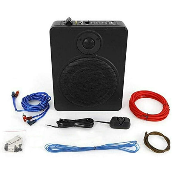 Toolven Subwoofer and Amp Package, Built-in Digital Amplifier for Deep Bass, Immersive Car Audio Experience, Adjustable Gain, Phase Shift, and Bass Boost
